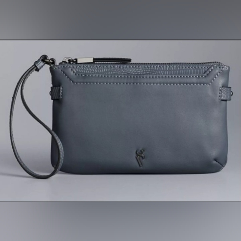 Vera Wang gray wristlet
